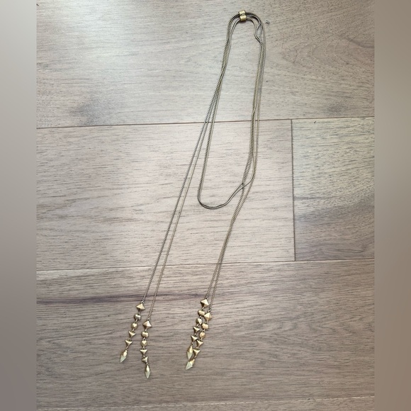 Lariat Necklace Stella & Dot Vintage Gold Tone - Picture 4 of 5